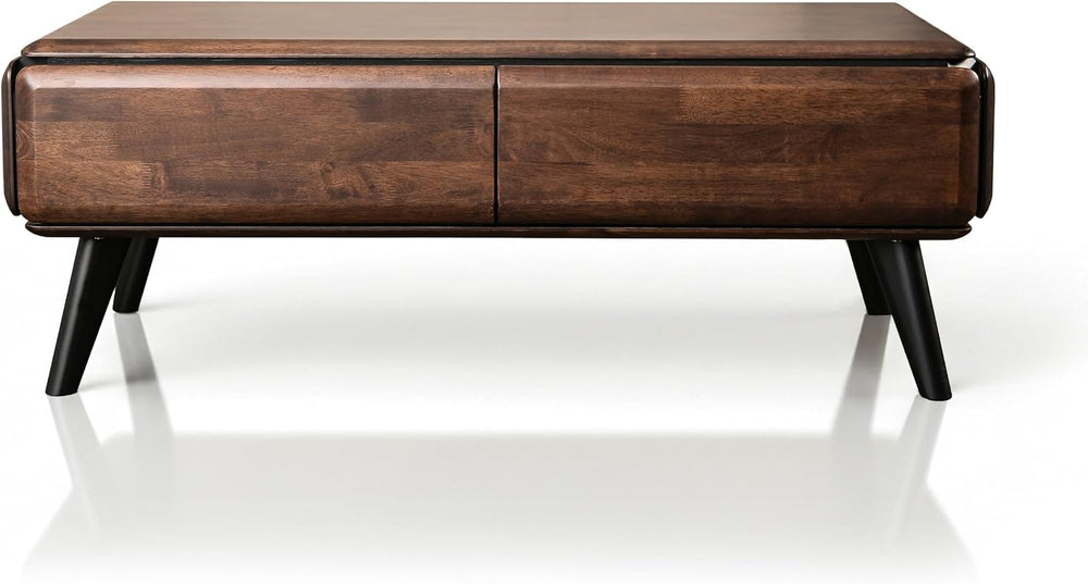Furniture of America Nazaen Modern 2-Piece Coffee Table Set, Rich Walnut | So...
