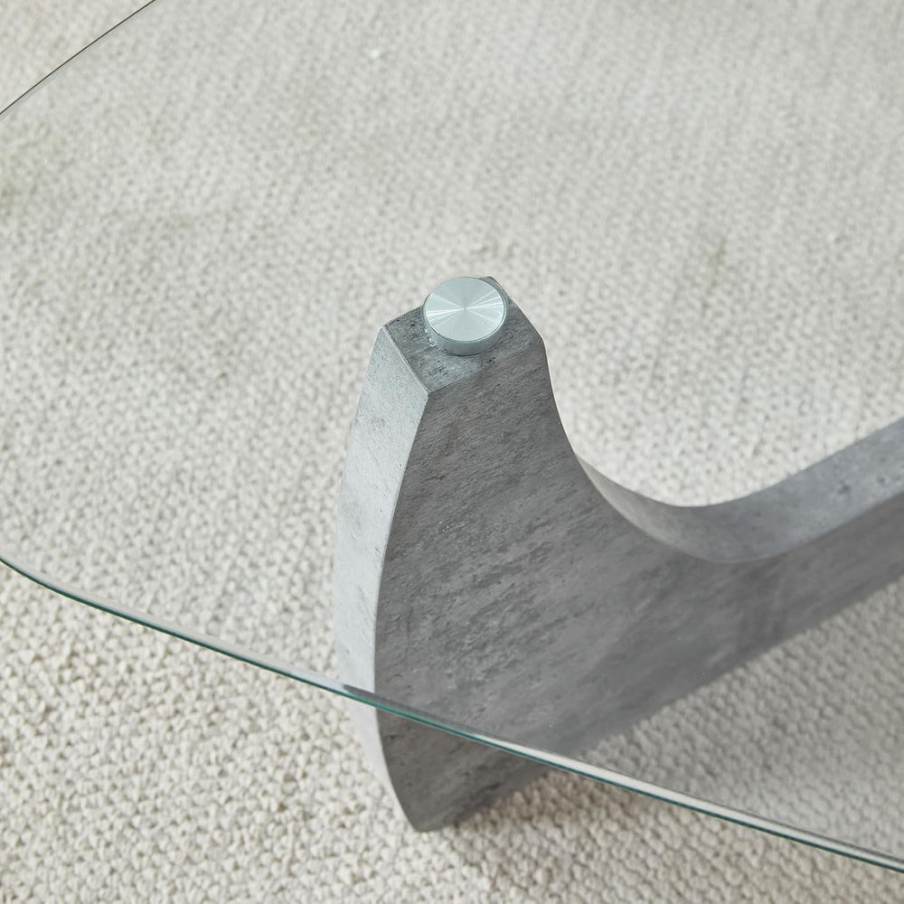 Btrpily Wooden Coffee Table - Modern Marble Coffee Table, Contemporary, Styli...