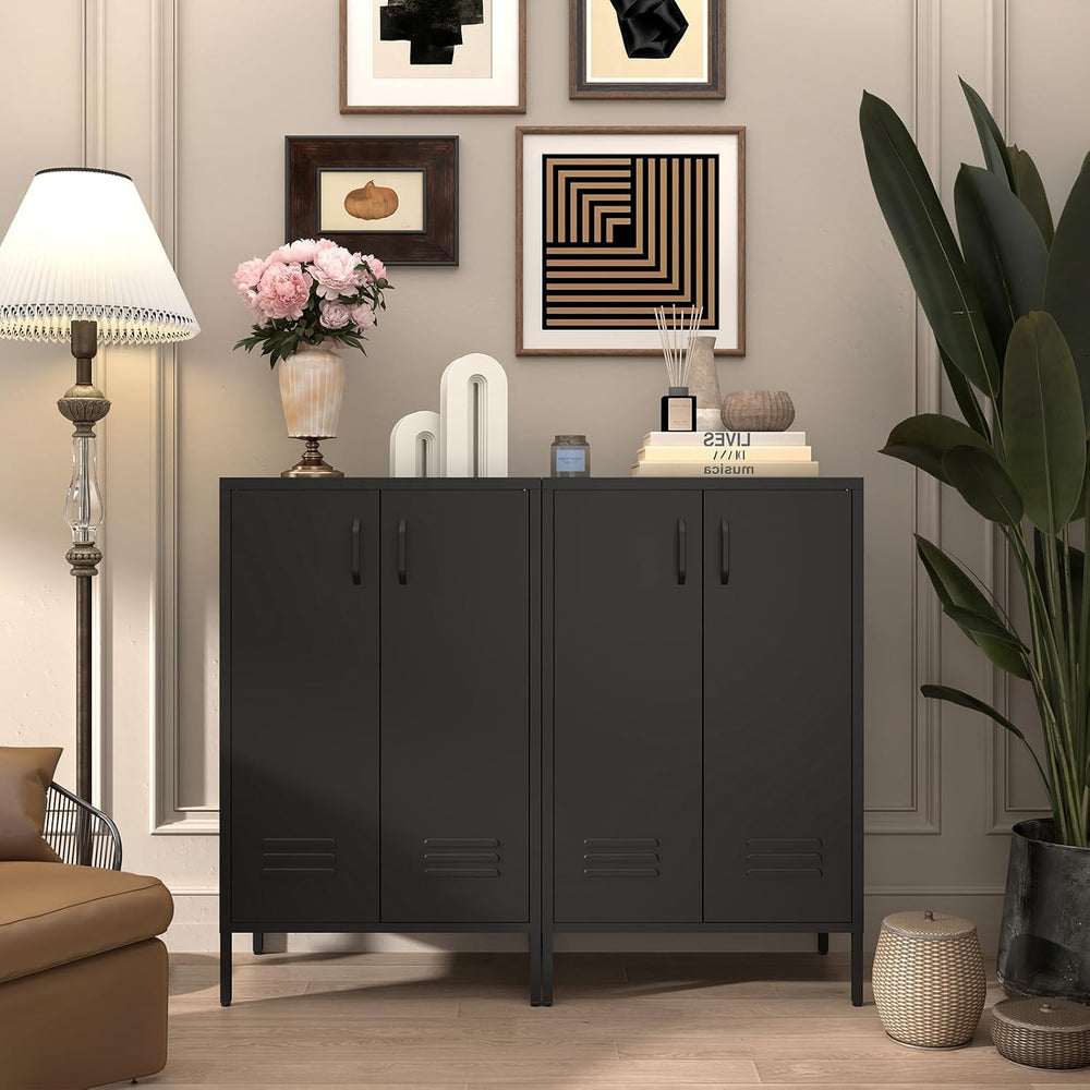 IRONFFICE Metal Storage Cabinet,Metal Cabinets with Doors and Adjustable Shel...