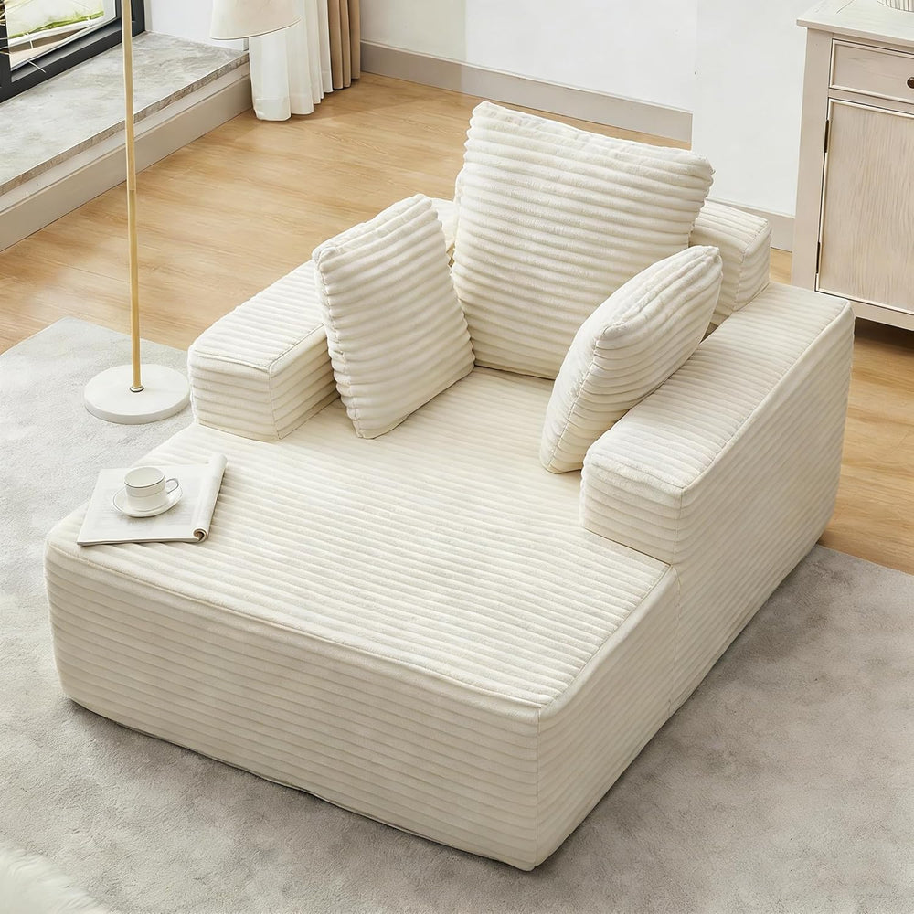 Chaise Lounge Chair, 54" Oversized Cloud Couch Sofa with Deep Seat, Plus...