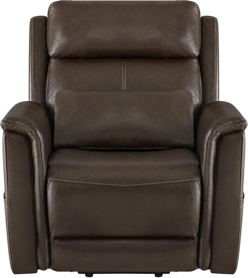 CHITA Leather Power Lift Recliner Chair for Elderly, Heat & Massage, Brown