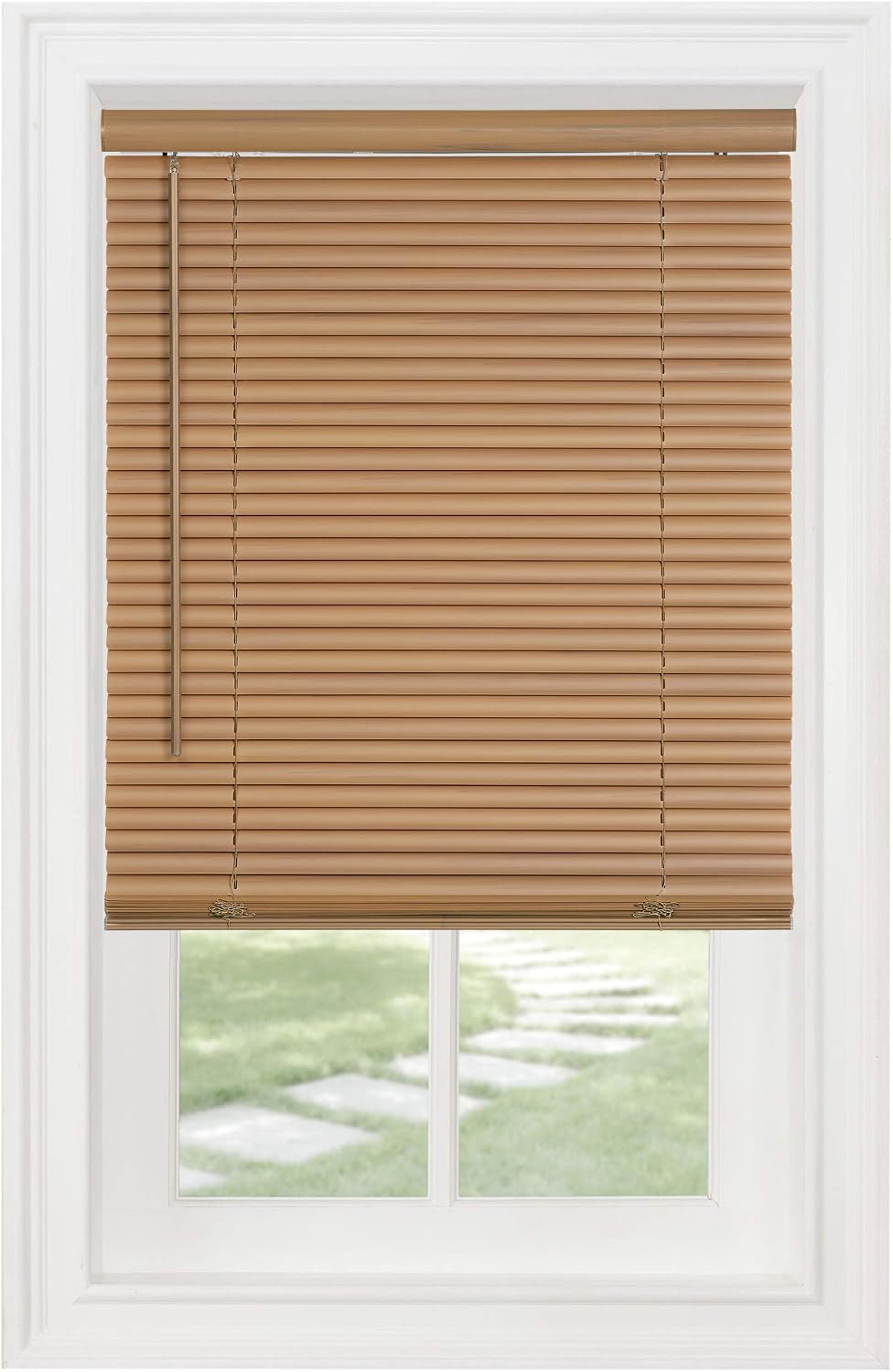 PowerSellerUSA 1" Slats Cordless Window Blinds, 64L x 36W Inches Solid P...
