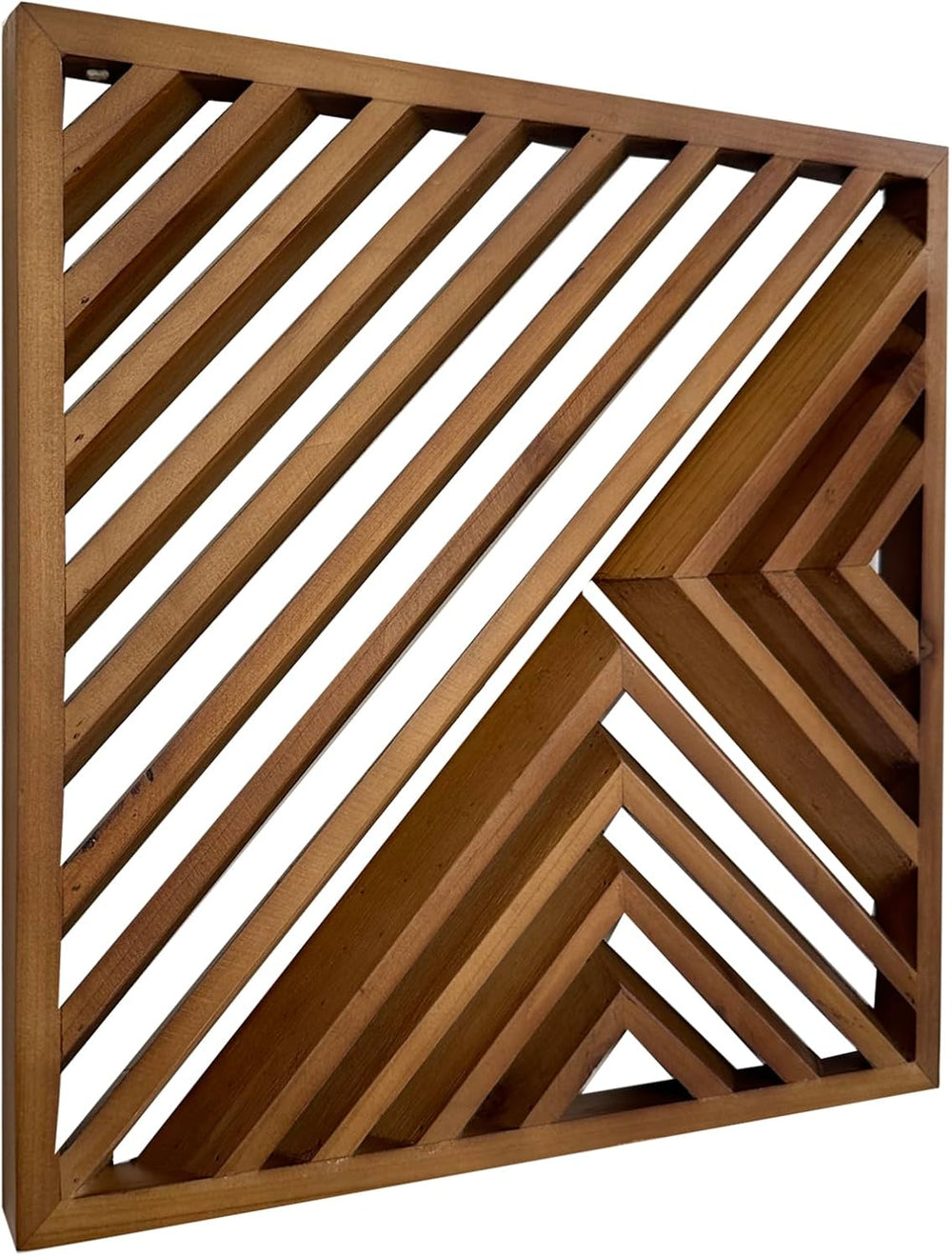 Musanpou Wooden Geometric Home Wall Decor Slatted Wood Design Wall Sculpture,...