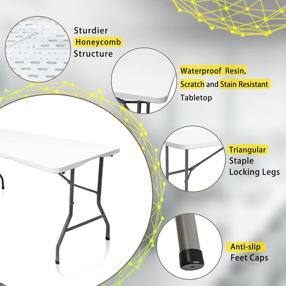5FT Folding Table,Versatile Foldable Table,Portable | Utility folding table i...