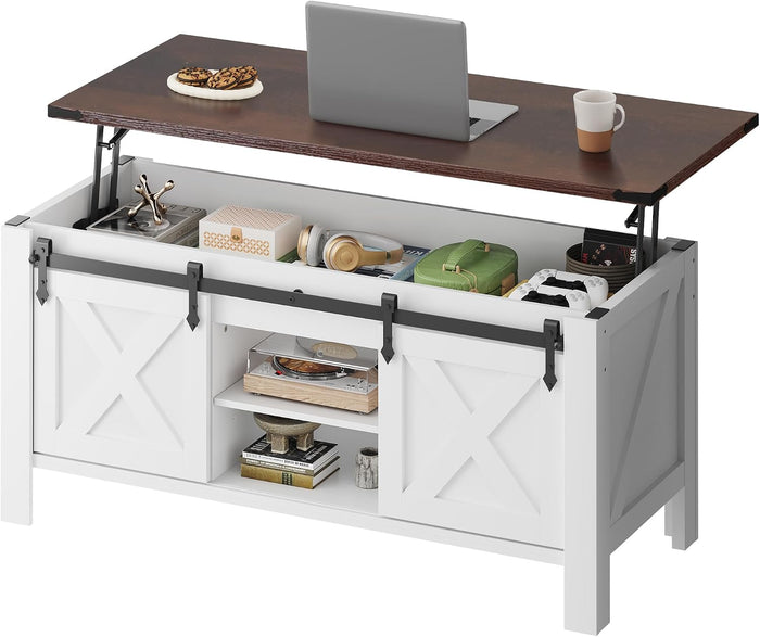 WLIVE Coffee Table with Storage White, 47.2" Lift Top for Living Room Home