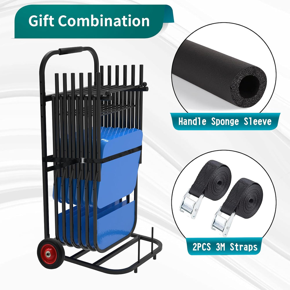 Folding Chair and Table Cart,Small-Sized Chair Storage Cart,200LBS Capacity