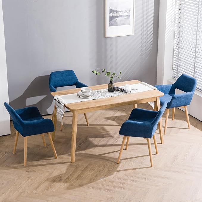 Mid Century Modern Dining Chairs Set of 6 & 4 & 2 Comfy Accent Chair ...