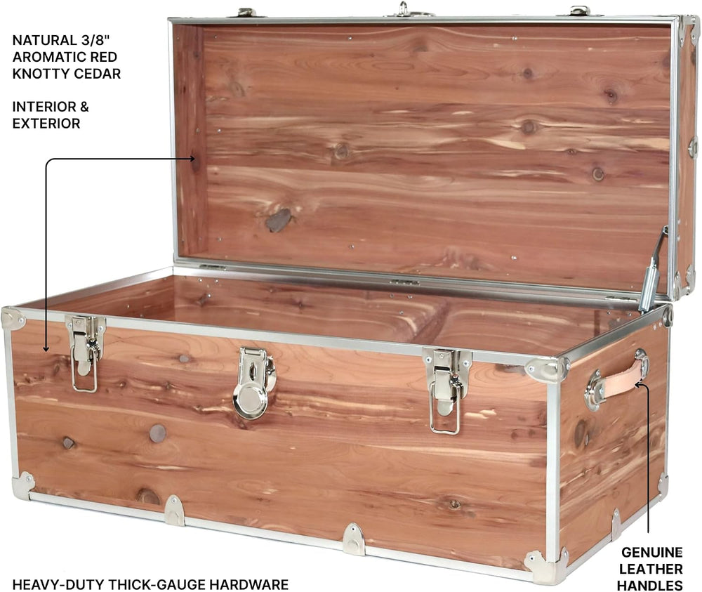 Rhino Knotty Cedar Large Chest, Coffee Table Storage Trunk, Bench | 32"L...