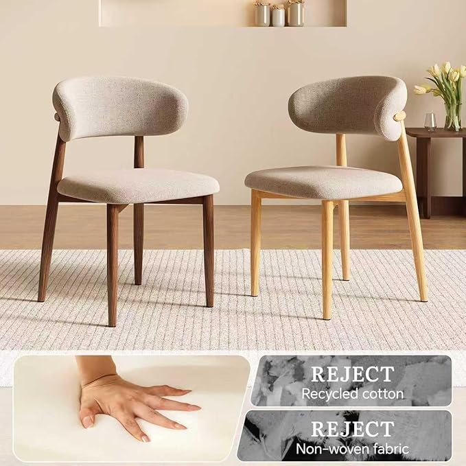 Dining Chairs Set of 2 for Kitchen Dining Table Mid Century Modern Farmhouse ...