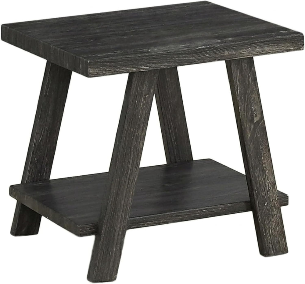Roundhill Furniture Athens Contemporary Replicated Wood Shelf End Table in Ch...