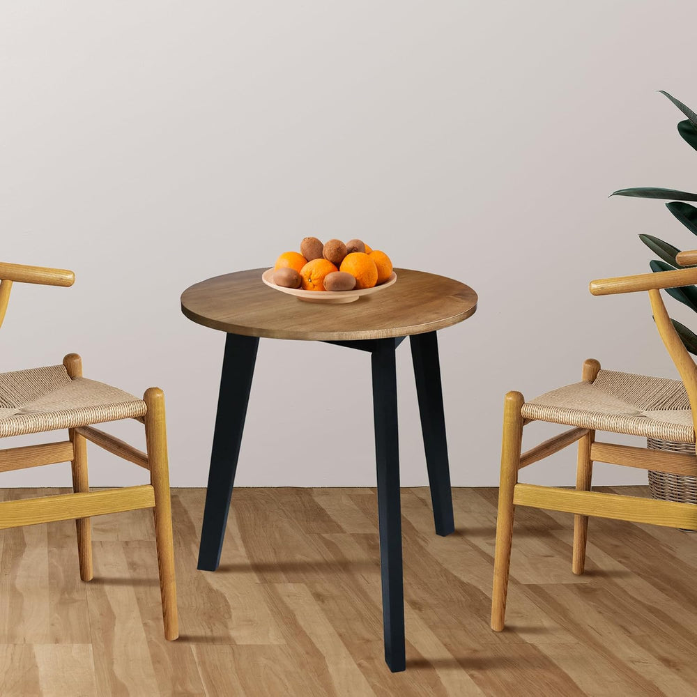 Three-Legged 23" W Round Side Modern Table with Solid American Hardwood Top