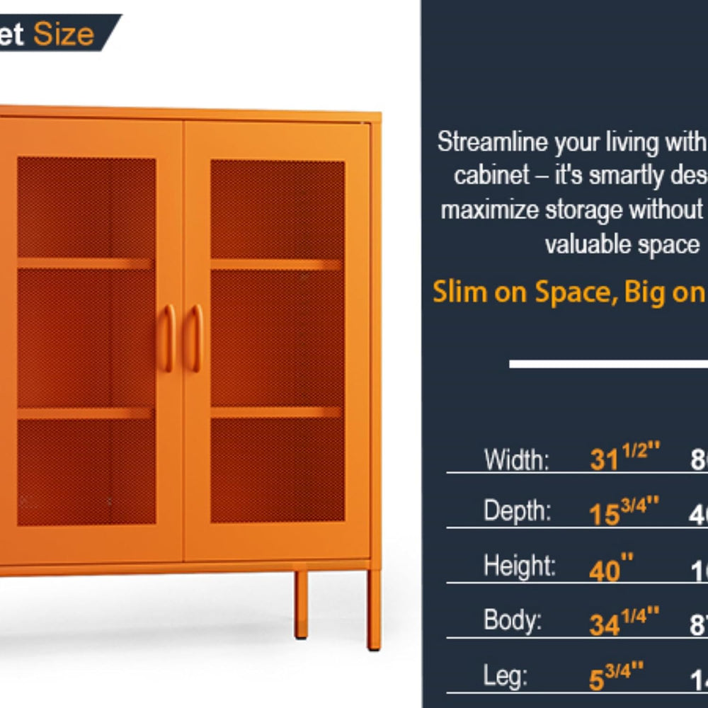 QINPTWUT 40" Industrial Storage Pantry, Kitchen Storage Cabinet with Mes...