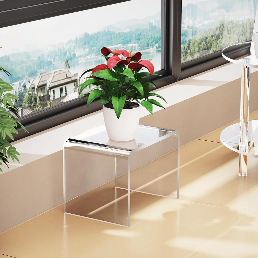 Acrylic Step Stool Small Stool, Clear Acrylic Foot Stool for Bathroom Bedroom...