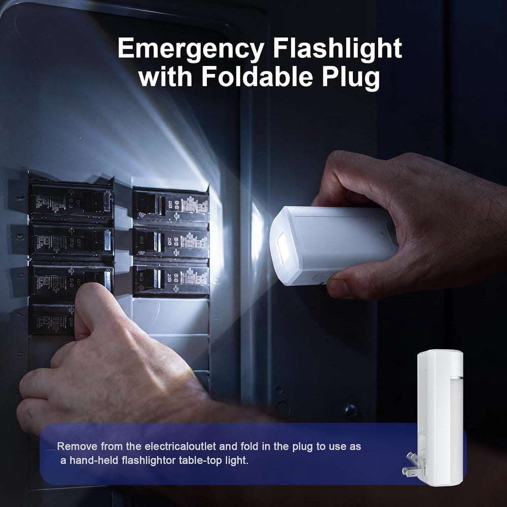 Dawnrise 7-in-1 Plug in Power Failure Night Lights with 12 Color Changing