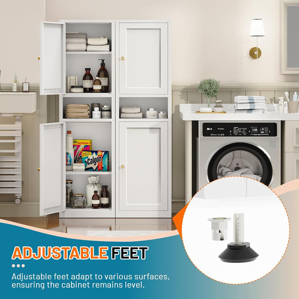 Eltean 67" Tall Narrow Storage Cabinet,Bathroom Cabinets | Narrow Pantry...