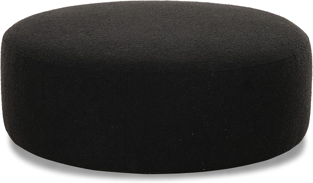 Tov Furniture Broohah Black Boucle Ottoman