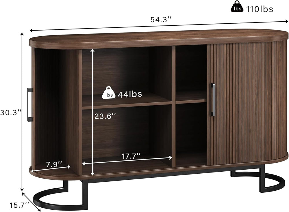 HUAHUU Sideboard Buffet Cabinet with Storage, 54.3" Storage Cabinet with...