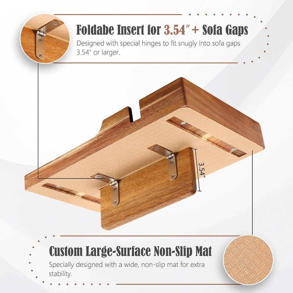 Nnewvante Couch Tray Insert with Cup Holder,2-in-1 Insert & Flat Sofa Org...