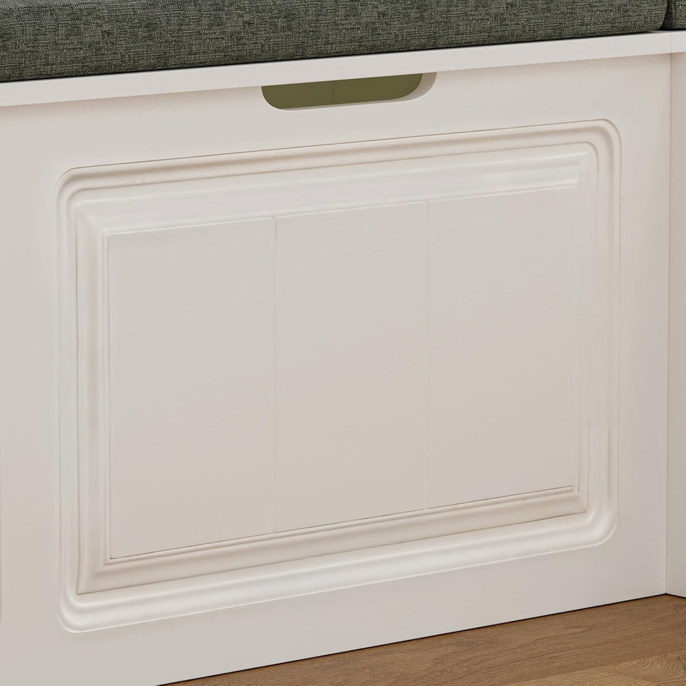 L Shape Storage Bench, Kitchen Breakfast Nook Bench, Backless Corner Bench No...