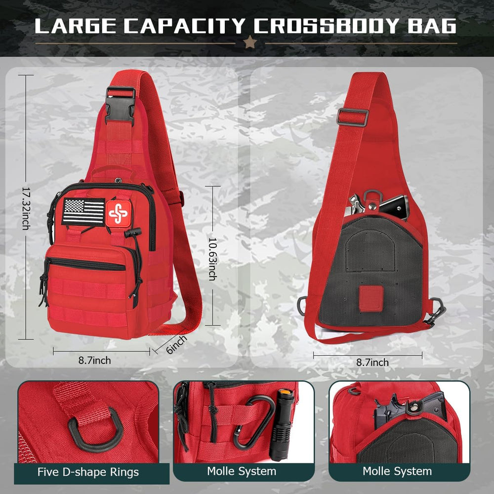 Survival Kit, 262Pcs Survival Gear and Supplies with First Aid Kit Pouch and ...