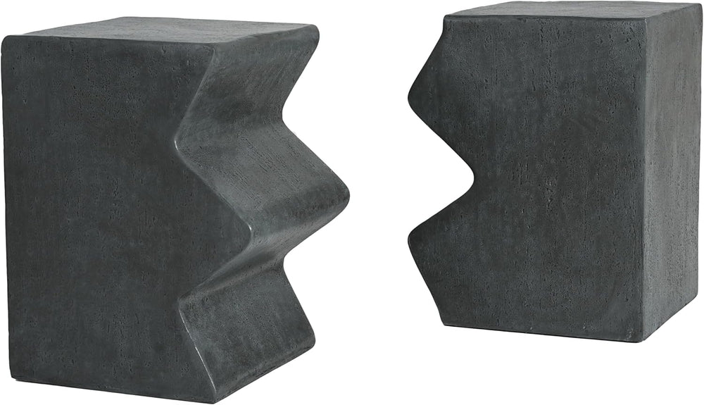 Set of 2 Side Tables, Outdoor & Indoor Rectangular Nesting Tables, Garden...