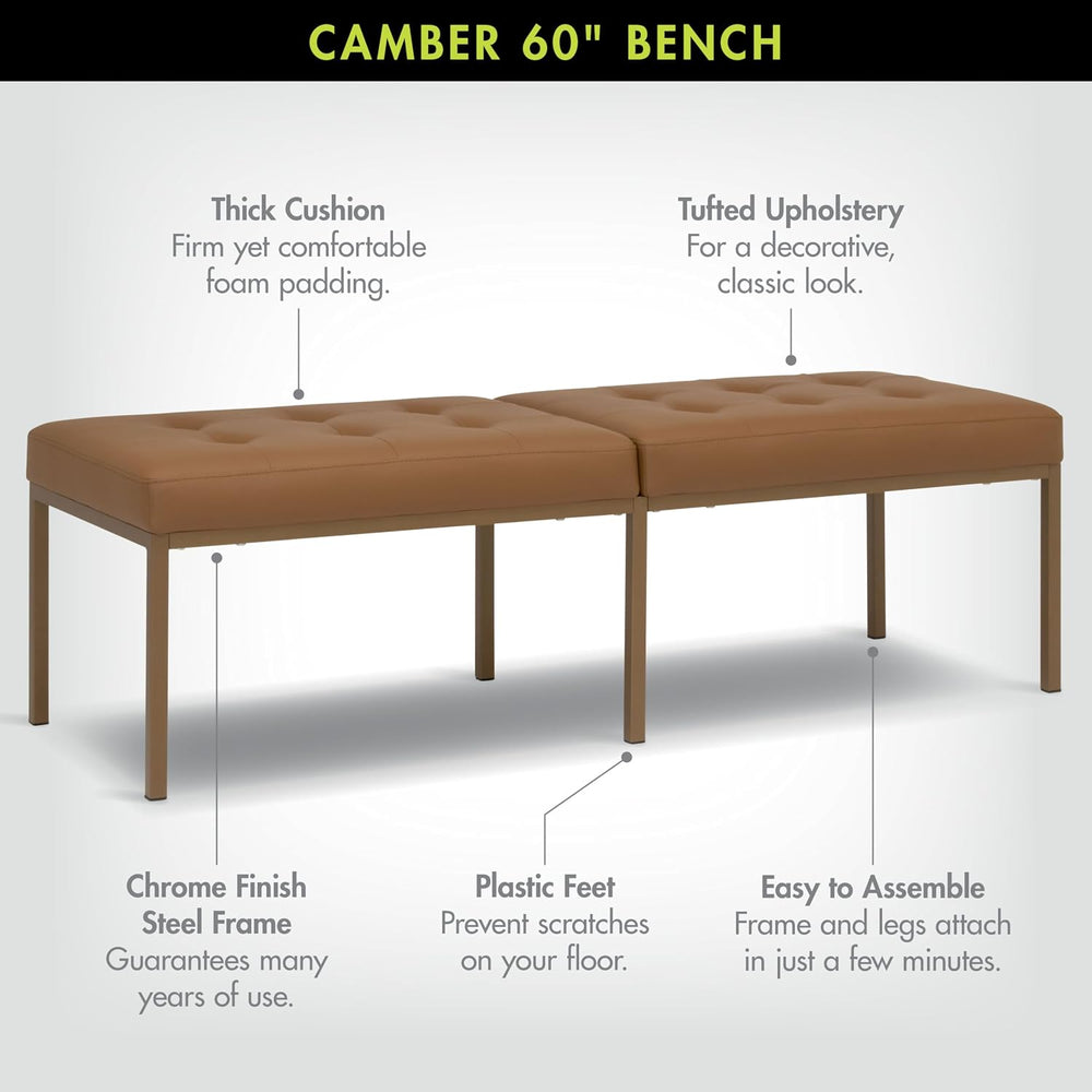 Studio Designs Home Camber Modern Dining Room 60" with Chrome Legs and T...