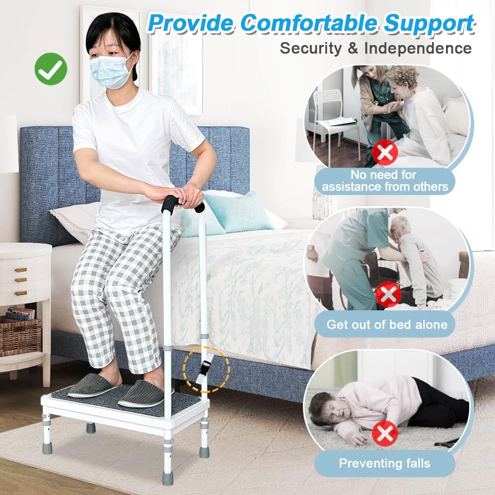 Medical Step Stool with Handle for Elderly Seniors SUV Car Steps 400lb Steppi...
