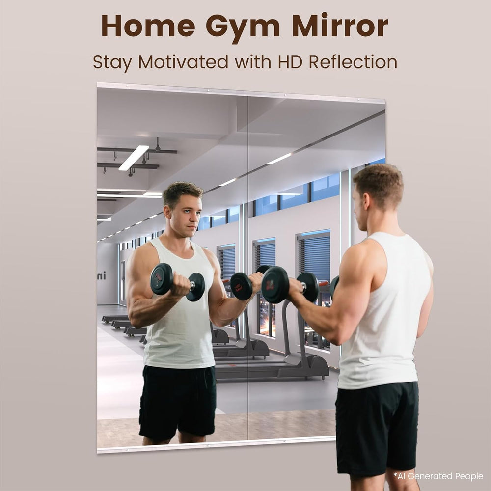 LOAAO Home Gym Mirror 56"x22", 2 PCS