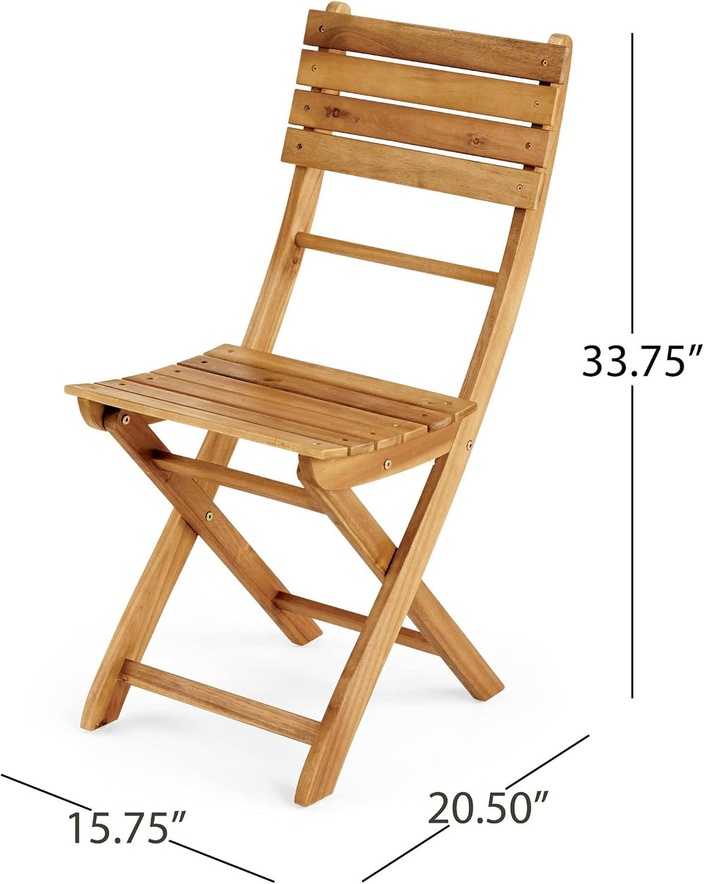 Christopher Knight Home Positano Outdoor Acacia Wood Foldable Dining Chairs, ...