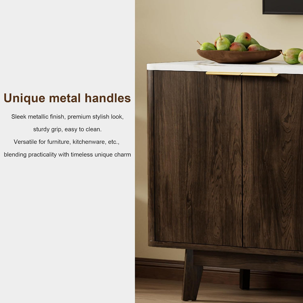 63'' Buffet Cabinet Sideboard with Storage, with 4 Doors, Brown