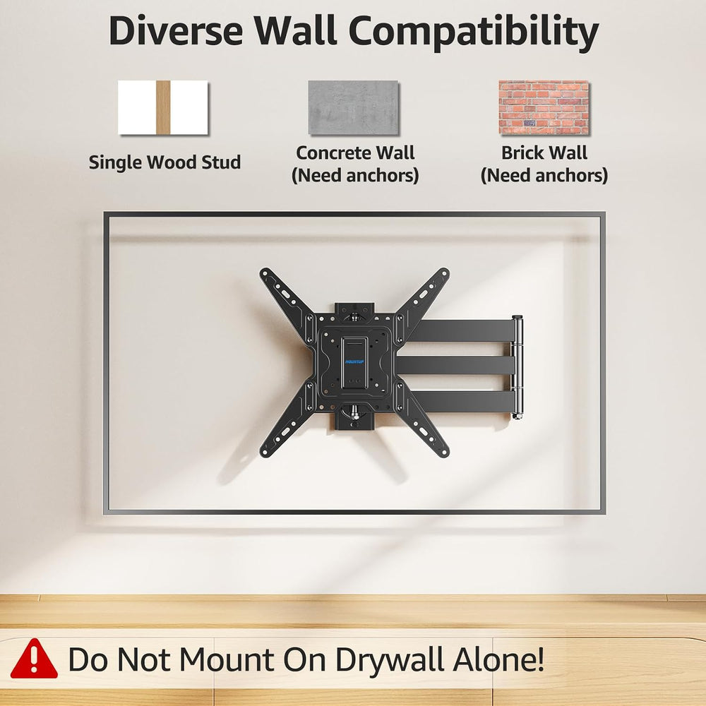 MOUNTUP Long Arm TV Wall Mount for Most 32-65 Inch TVs, Corner TV Mount Full ...
