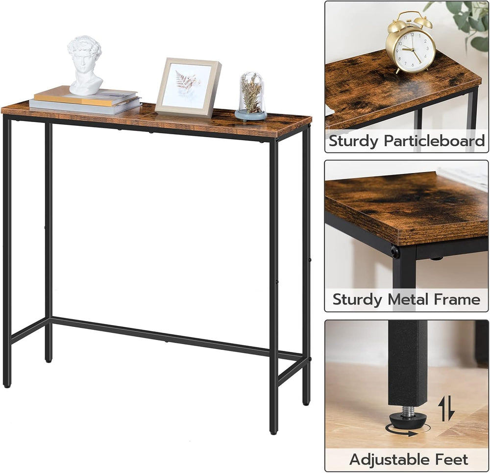 HOOBRO Narrow Console Table, 29.5" Small Entryway Table, Thin Sofa Side ...