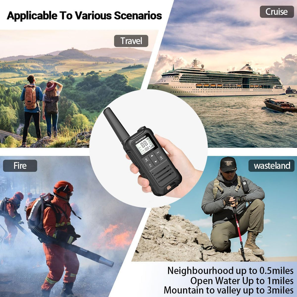Walkie Talkies Long Range for Adult, 4Pack Rechargeable Baofeng Walkie Talkie...