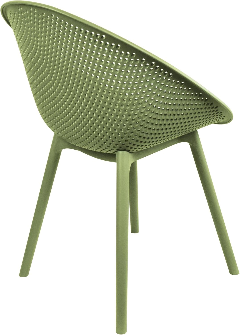 2xhome Modern Patio Dining Chair | Perforated Oval Egg-Shaped Breathable Weat...