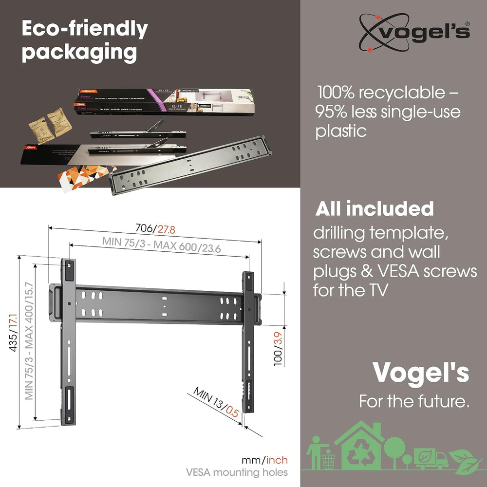 Vogel's TVM 5705 – Ultra-Slim TV wall Mount with GuidanceSystem™ for Safe...