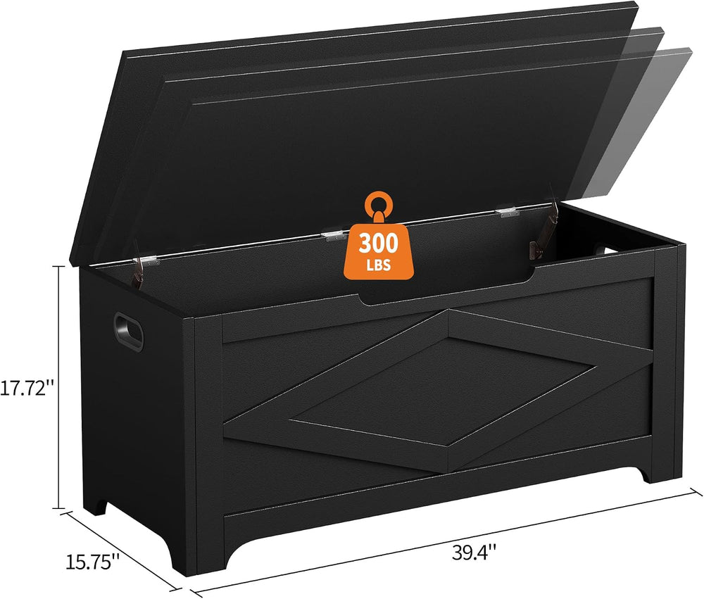 GAOMON Storage Chest, Wooden Storage Bench, Modern Style Lift-Top Shoes Bench...