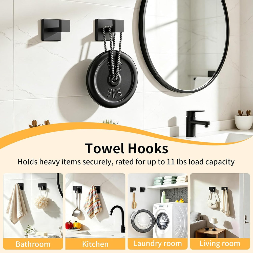 Bethom 5-Piece Bathroom Accessories 24 Inch Towel Bar for Wall Mounted