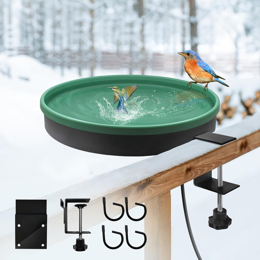 Heated Bird Bath, 3 Easy Ways to Mount Heavy Duty Metal Pedestal Detachable B...