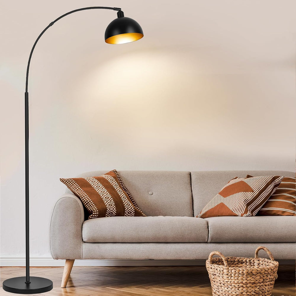 【Upgraded】Black Arc Floor Lamps for Living Room - Dimmable Arched Floor Lamp ...