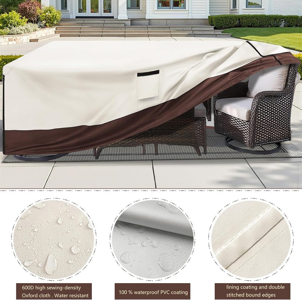 Patio Furniture Cover for 5 Pieces Set-Waterproof 600D Oxford Fabric Cover fo...