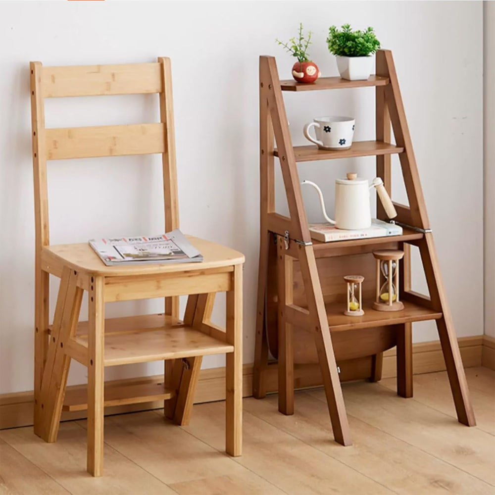 Step Stool Chair For Kitchen step Stool Chair wooden Folding Chair chair Step...