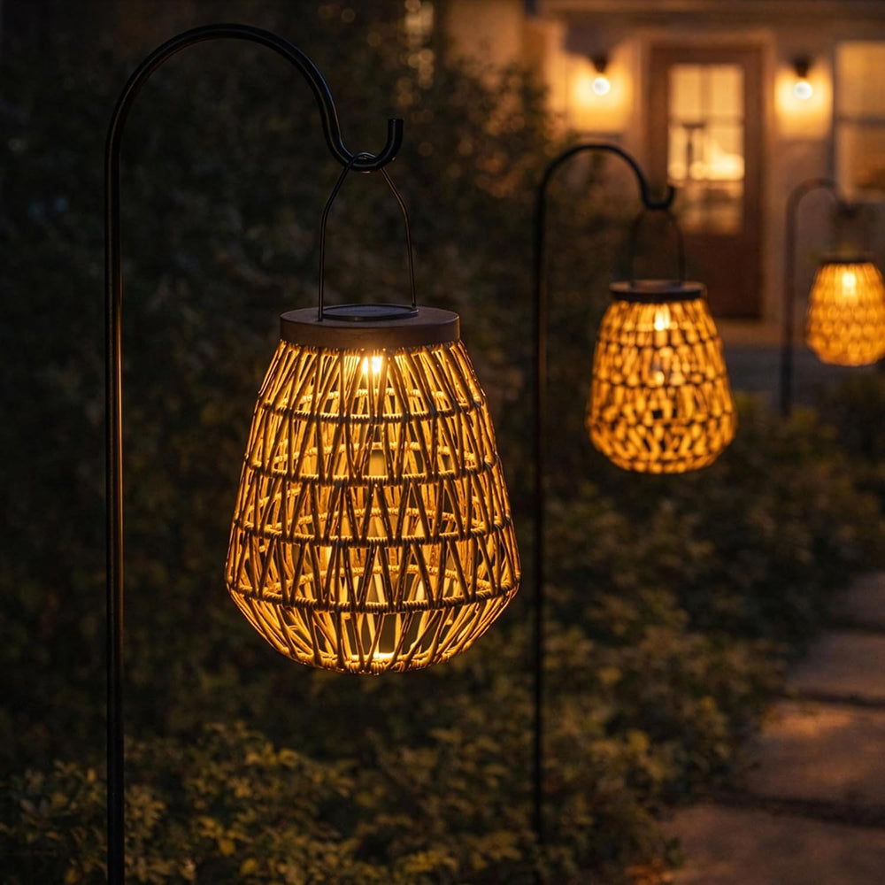 Scentsationals Fusion 2-Pack Cordless Outdoor Woven Solar Lanterns