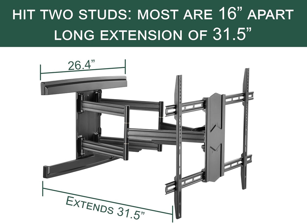 ynVISION.DESIGN Heavy Duty Full Motion TV Wall Mount for 65-100" TVs, XX...