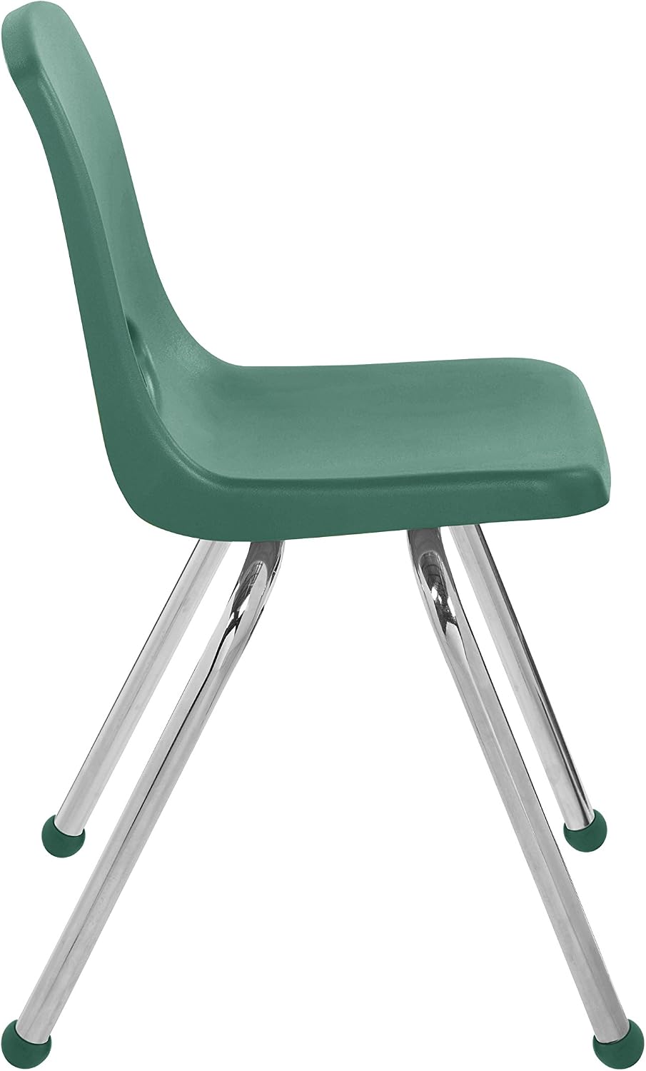 FDP 16" School Stack Chair with Ball Glides, Green, 6-Pack, 10367-GN