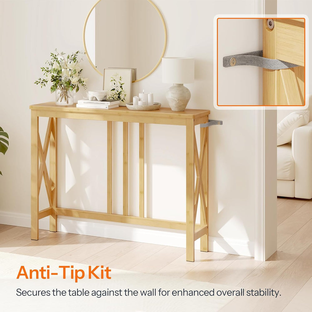 HOOBRO Narrow Console Table, Sofa Table for Entrance, 39.4" Long Entrywa...