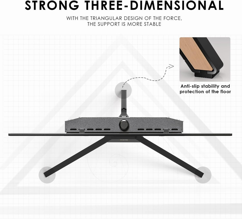 FITUEYES Corner TV Stand for 32-65 Inch TV with Height Adjustable, Oak | Trip...