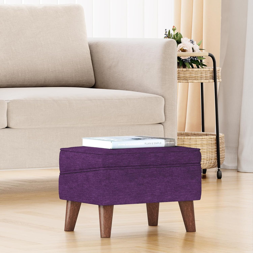 FAGAGA Storage Ottoman, Small Foot Stool Ottoman with Adjustable Lid | Sturdy...