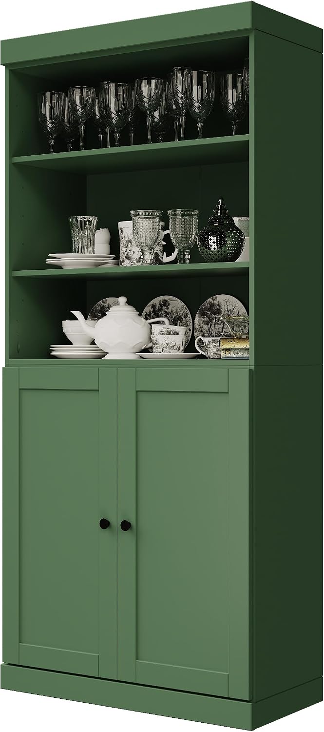 Palace Imports 100% Solid Wood 32"" Pantry Cabinet with Shaker Door...