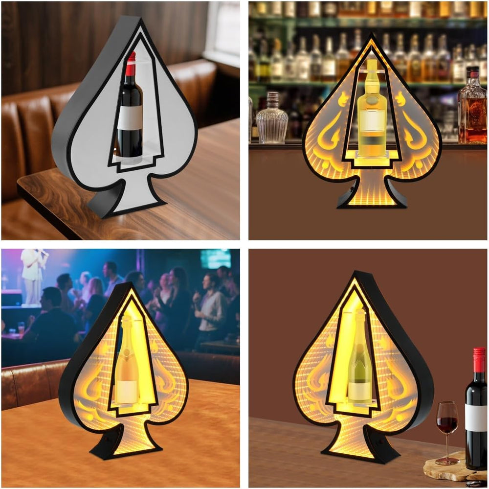 Ace of Spades LED Champagne Bottle Presenter, Rechargeable Glowing VIP Liquor...