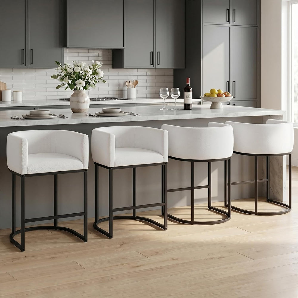 Counter Height Bar Stools Set of 4, 24 Inch Seat Height Barstools for Dining ...